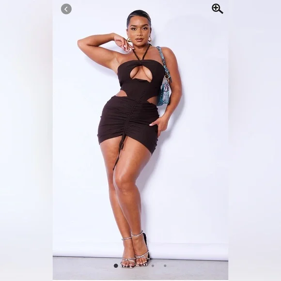 PrettyLittleThing | Dresses | Shape Chocolate Brown Underbust Corset Ruched  Bodycon Dress | Poshmark